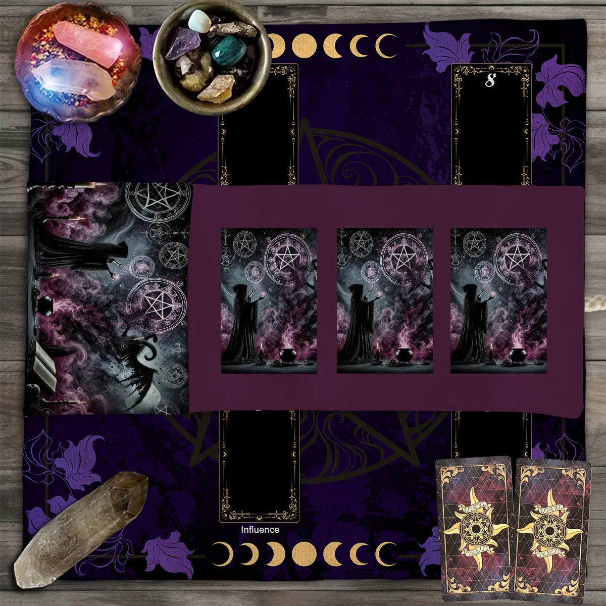 Mysterious Magic Tarot Cards Aufbewahrungstasche Fivepointed Star Magic Array Tarot Aufbewahrungstasche Dark Mysterious Divination Bag