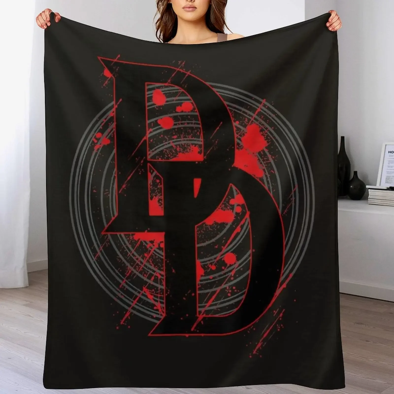 

Daredevil DD Logo Vortex Red Rain Throw Blanket Winter beds Decorative Beds Blankets