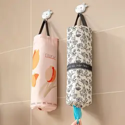 Multipurpose Garbage Bag Storage Dispenser High-capacity Home Decoration Sundries Storage Bag Kitchen Bathroom Polyester