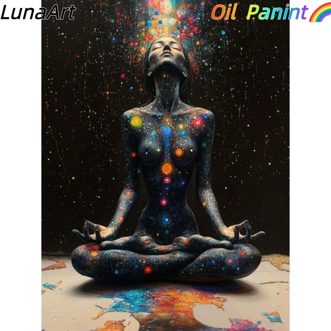 

DIY Paint By Number: A Person in Meditation - Digital Coloring - Suitable for Beginners - Hand-painted Gifts - Home Decor