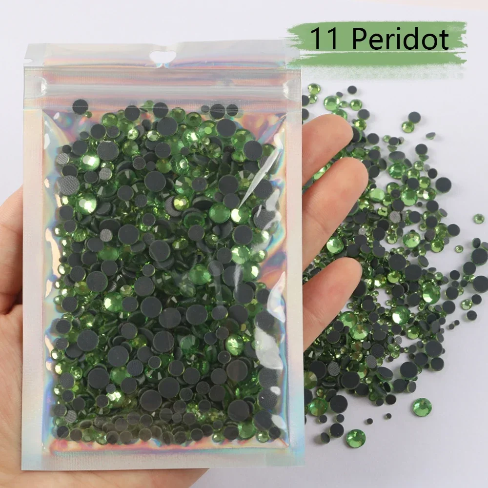 1450pcs Mix Sizes Hot Fix Rhinestones Mixed Size Iron On Crystal Hotfix Rhinestones For Garment Accessories Supplies For Jewelry