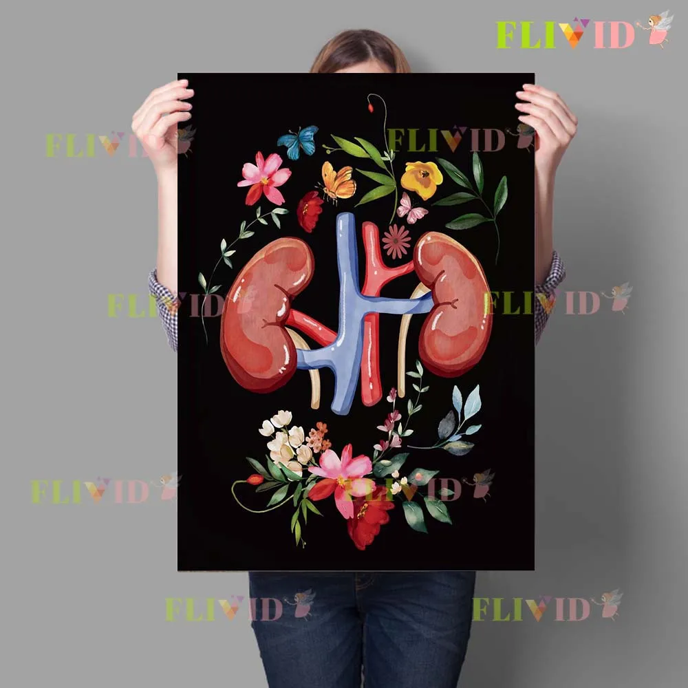 ‌Science Posters School Classroom Wall Art Biology Decor Gift To Science Lover Office Room Heart Brain Lungs Human Anatomy