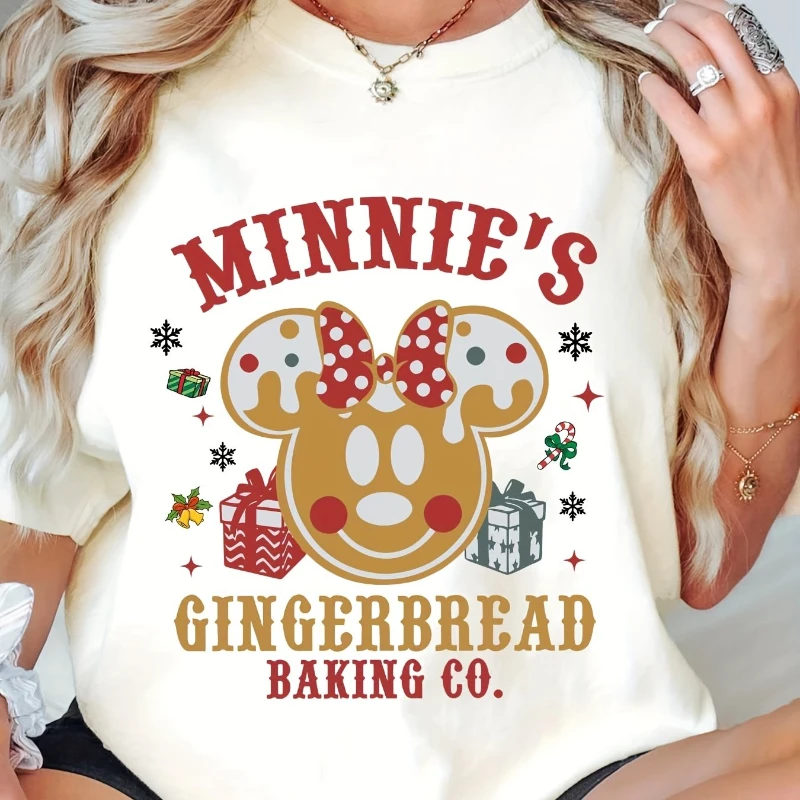 

Рождественская футболка Disney с Микки и Минни. Симпатичная рождественская повседневная рубашка с Микки и Минни, которую можно стирать в машине для повседневной носки.
