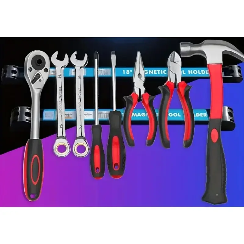 YUANJ 8/12inch Magnetic Tool Holder Heavy Duty Tool Bar Space Saving Metal Organizer Rack Tool for Workshop Garage Home