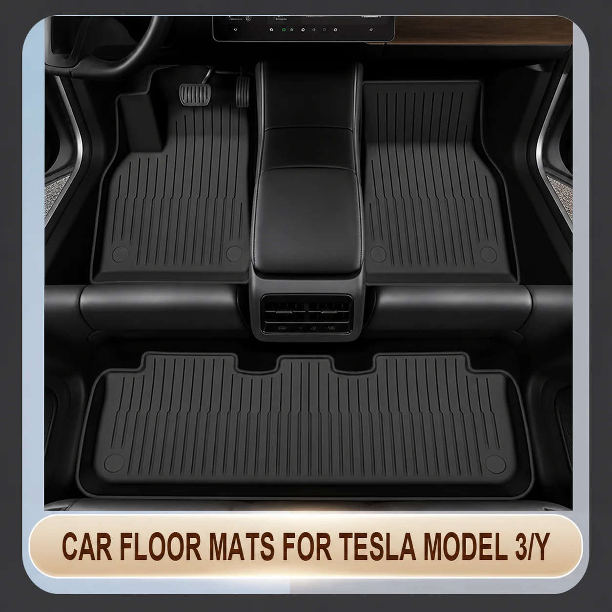 Tapis de sol en TPE, ensemble complet pour Tesla Model Y Highland Model 3 2019-2025, imperméable, antidérapant, doublure pour bagages, accessoires d'intérieur de voiture