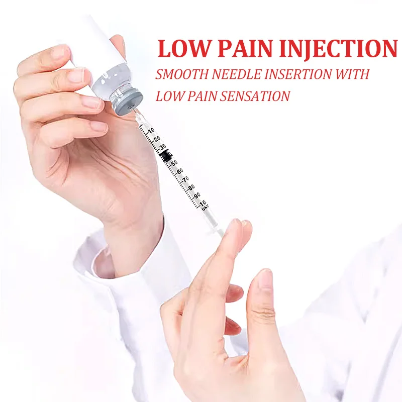 20/50/100 قطعة حقنة بيطرية يمكن التخلص منها حقنة دفع يدوية 0.3/0.5/1 مللي حقنة حيوانات المزرعة بإبرة كلب خنزير