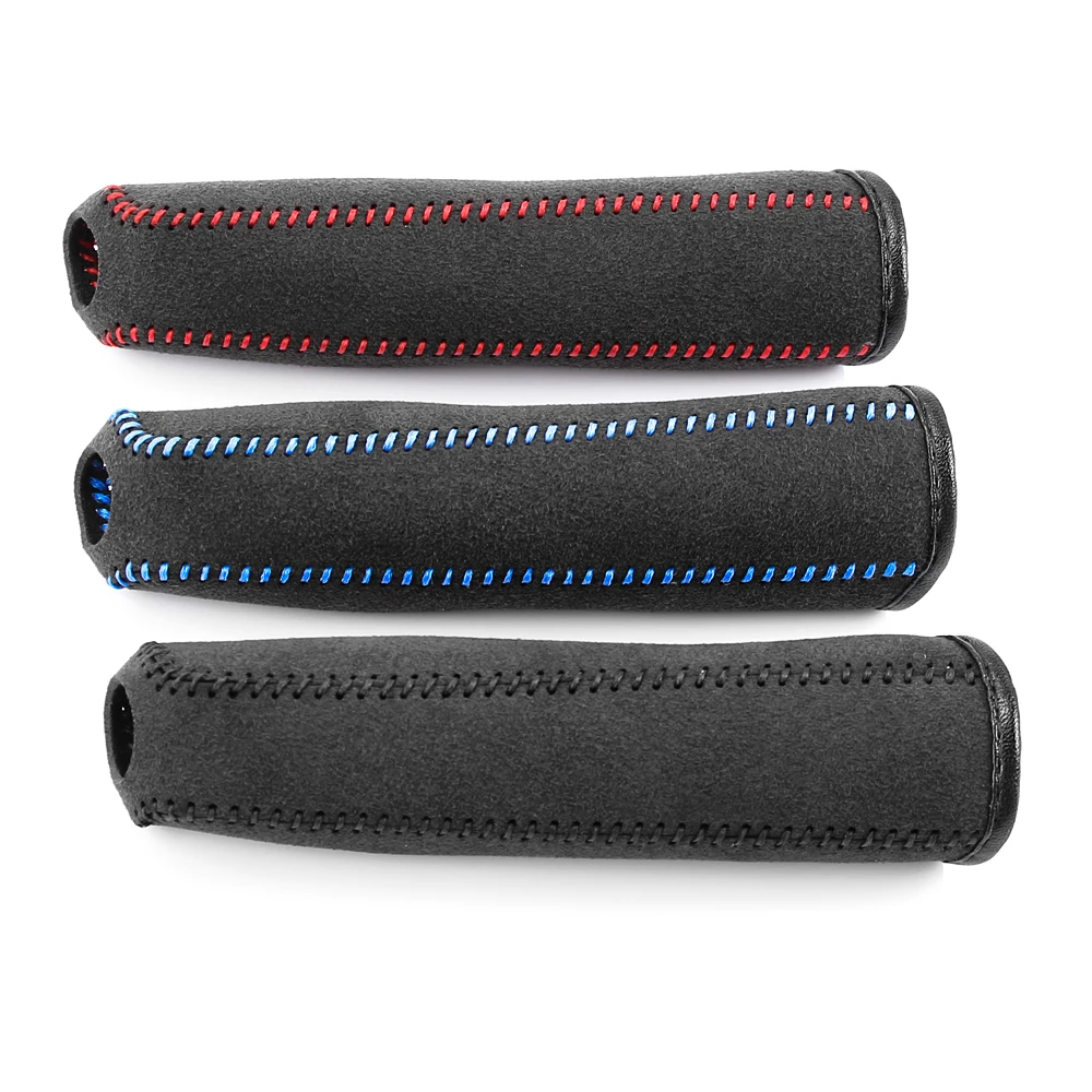 Hand Brake Set Universal Car Handbrake Sleeve Leather Cover Anti-Skid Auto Parking Brake