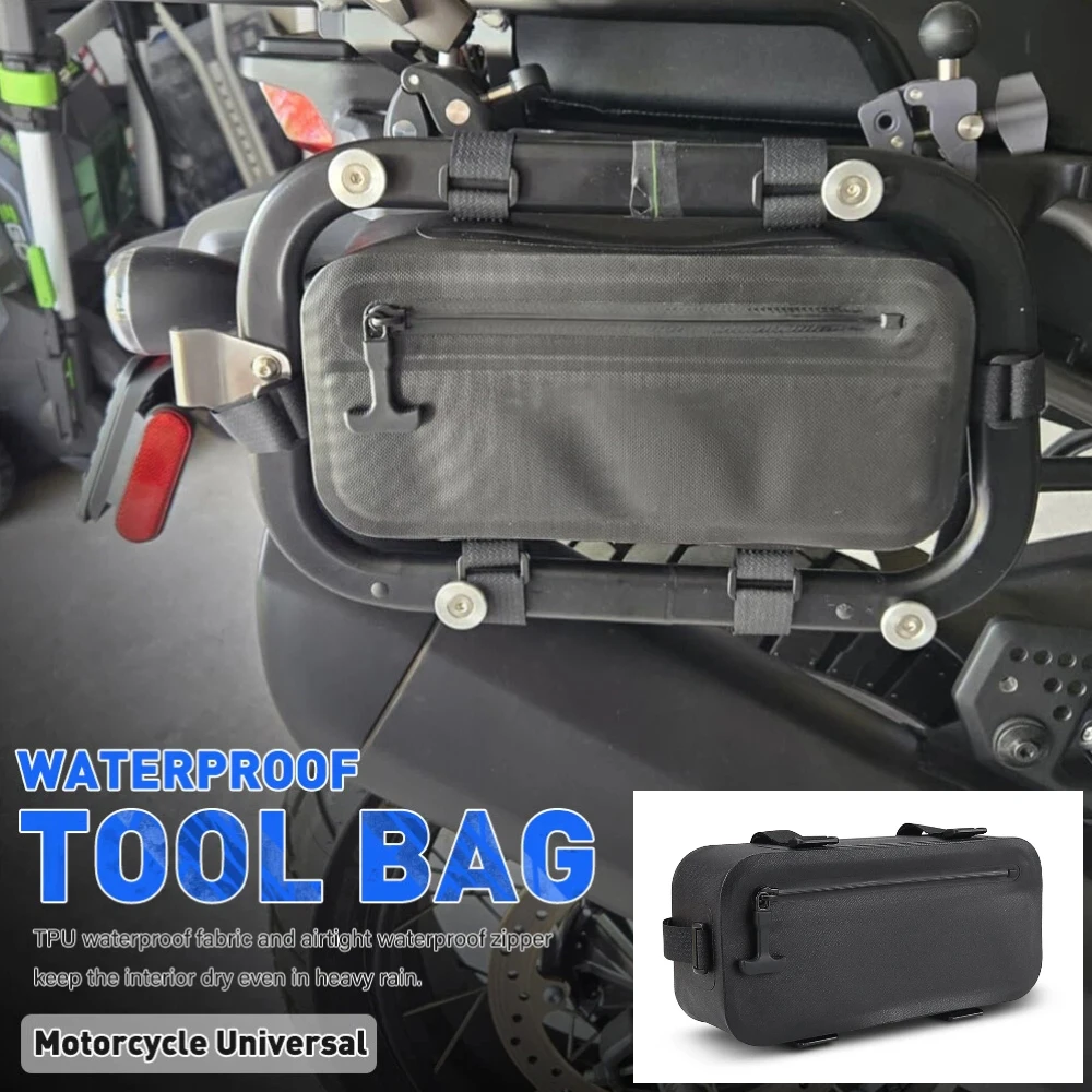 2.5L Motorcycle Universal Repair Tool Placement Bag Bumper Side Bags Waterproof Hanging Bag Multifunctional Waist Package Parts