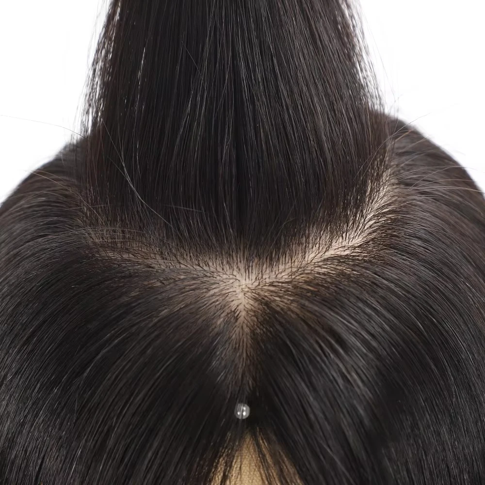 

Медицинский парик из натуральных натуральных человеческих волос 15x15 см, шелковый топ, естественный вид, мягкий, легкий, дышащий, эластичный, удобный для ношения женщин