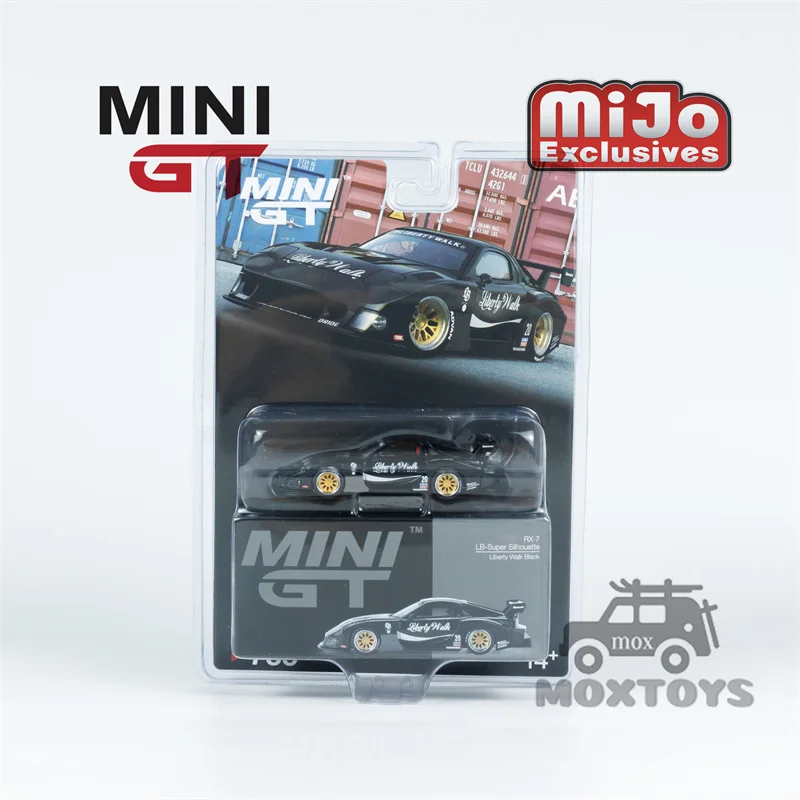 blister box - MINI GT 1:64 RX-7 LB-Super Silhouette Liberty Walk Black LHD Diecast Model Car