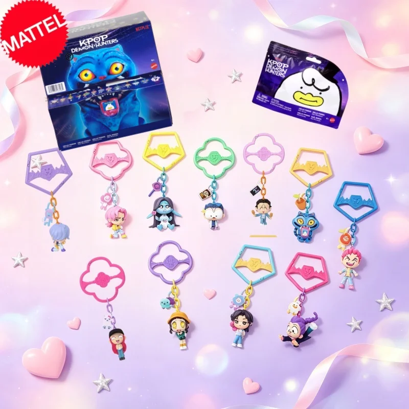 Genuine Mattel Kpop Demon Hunters Blind Box Mini Figurine Keychain Collectible Blind Bag Decorative Bag Charm For Kpop Fans Gift - view 2
