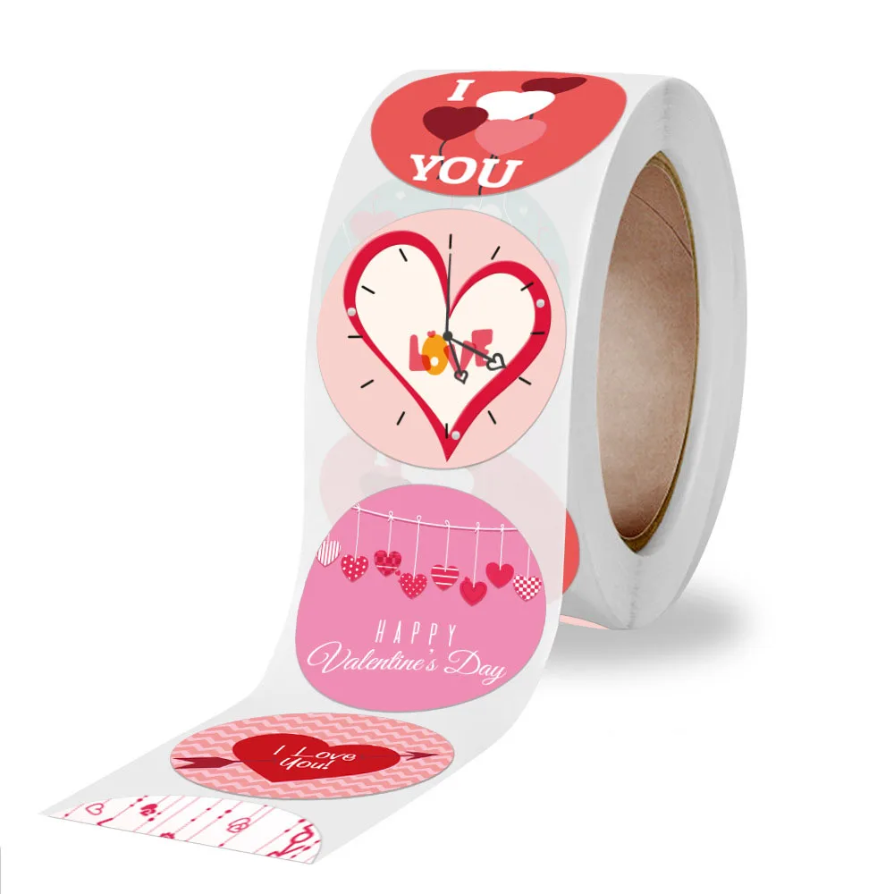 Exquisite Round I Love You Stickers 50-500pcs For Valentine's Day Wedding Engagement Lover Romantic Gifts Decor Sealing Labels