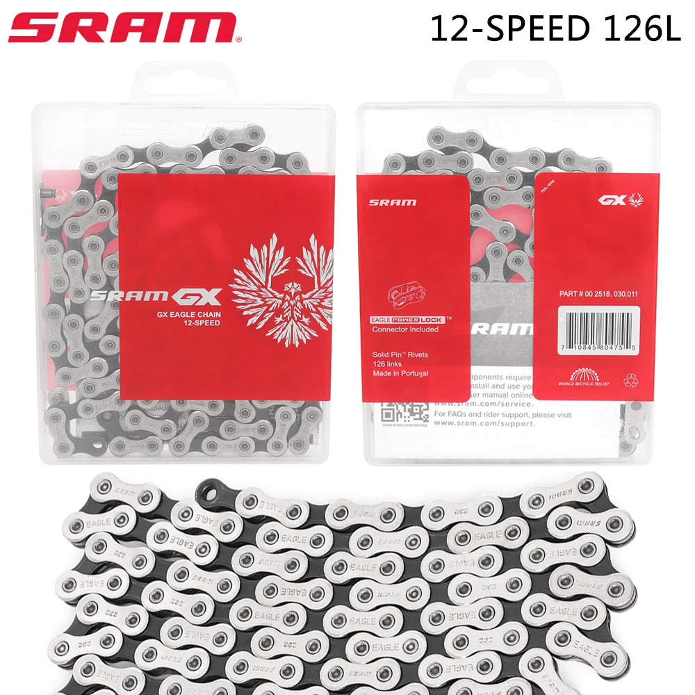 

SRAM 12 Speed GX Eagle Bicycle Chain 126 Links Solid Pin PowerLock for Mountain Road Bike Original Cycling Parts
