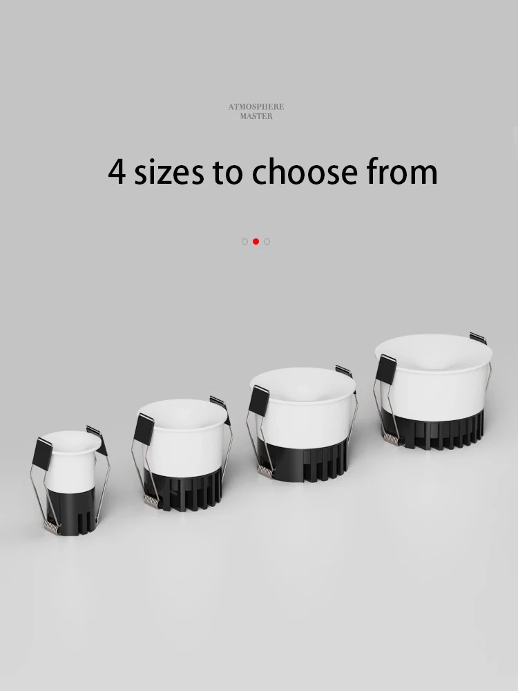 Led Spotlights Curved Surface Small Hole Spot Light Recessed Round Ceiling Lamp Anti Glare COB Foco Opening 35 55 65 75mm Lights