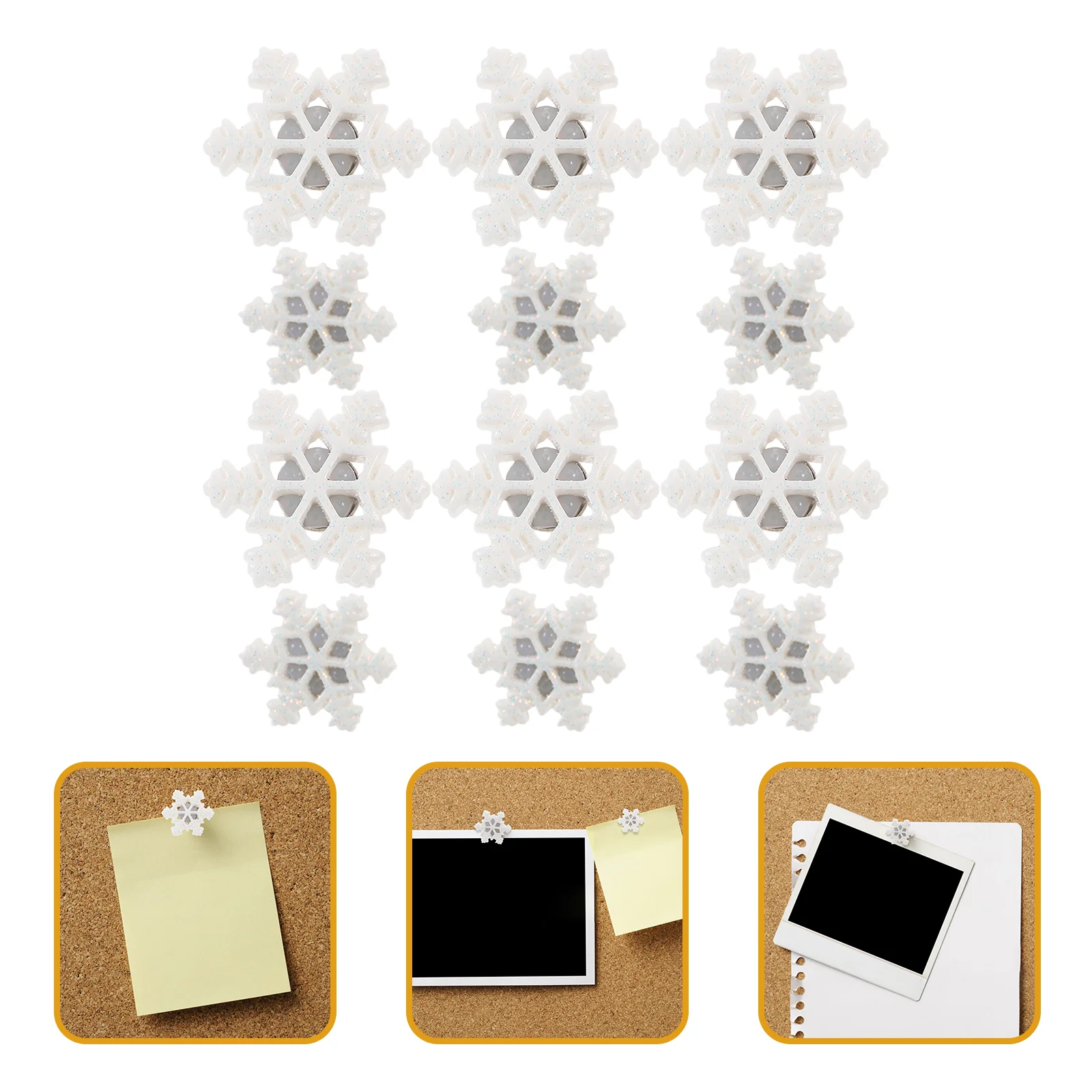 Snowflake Thumb Tack Christmas Decoration Pushpin Poster Thumbtack White Wall Office