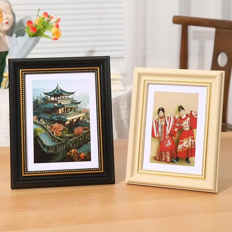European Classical Photo Frame Display Stand 6/7/8/10 Inch Photos - Artistic Photo Frame For Wall Decoration A4 ID Photo Frame
