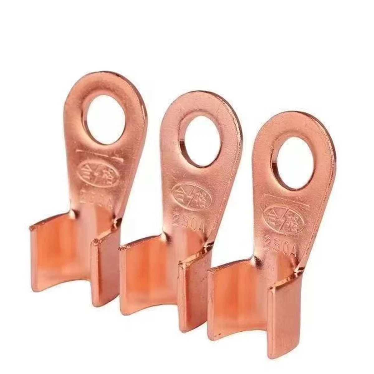 

10A-80A Bolt Hole Tinned Copper Lugs Crimp 10Pcs 1.5-16mm2 OT Type Wire Nose Terminal Crimp Non-Insulated Cable Connector Kit OT