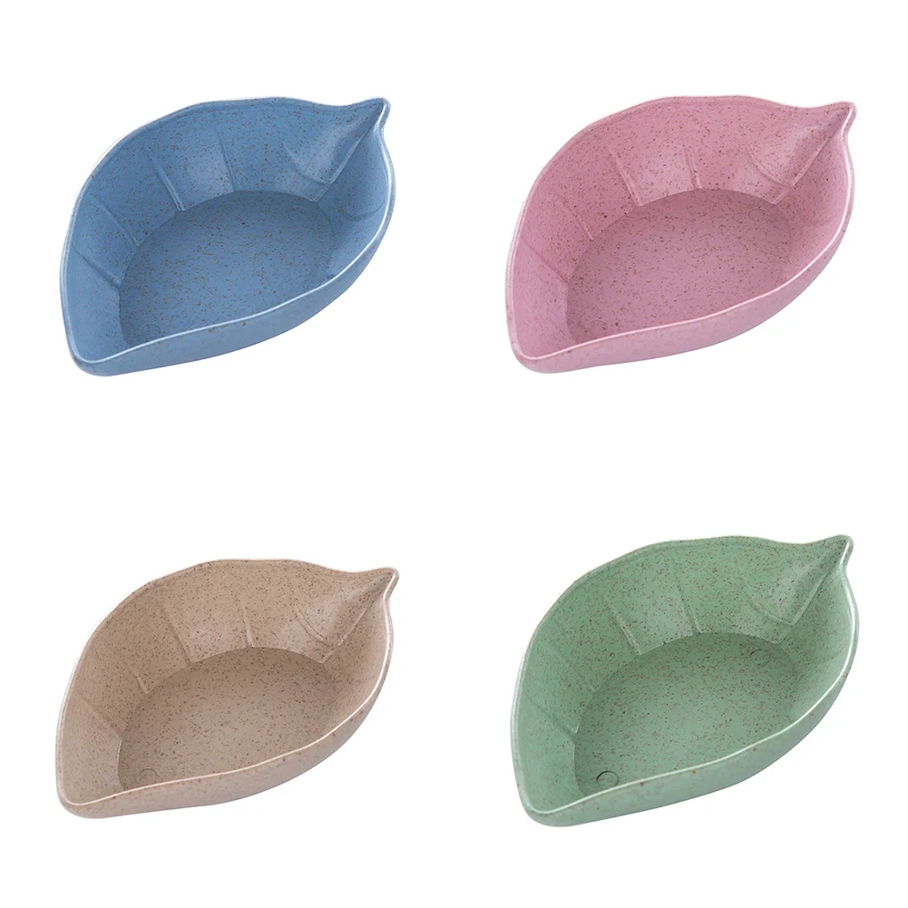 Dip Bowls Dish Condiment Home Kitchen Straw Cute Dipping Dishes Excellent Fiber Heart Ketchup Leaves Mini Salad