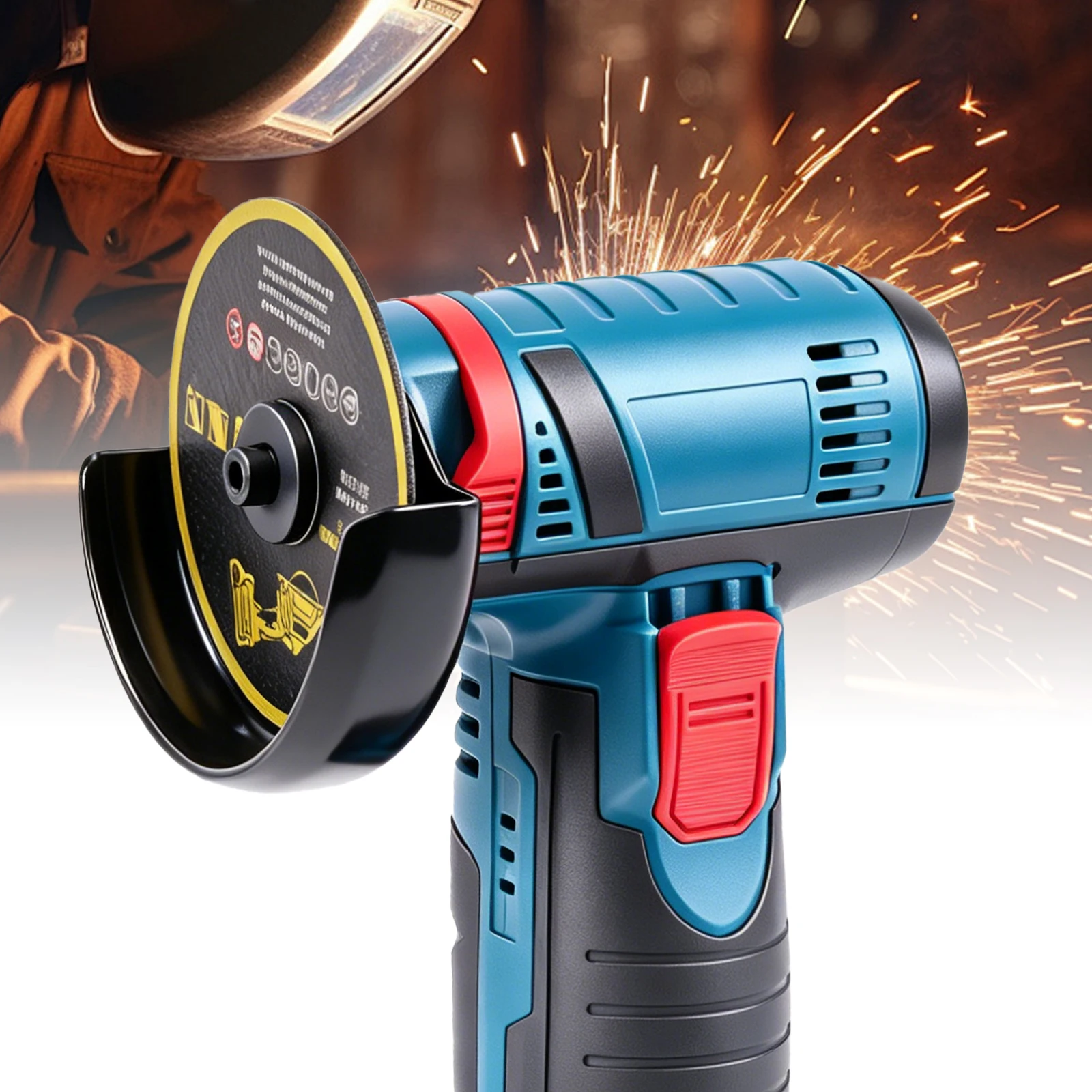 12V Miniature Rechargeable Mini Angle Grinder Battery Cutting Blade Polishing Grinder for Handheld Cutting Cordless Power Tool
