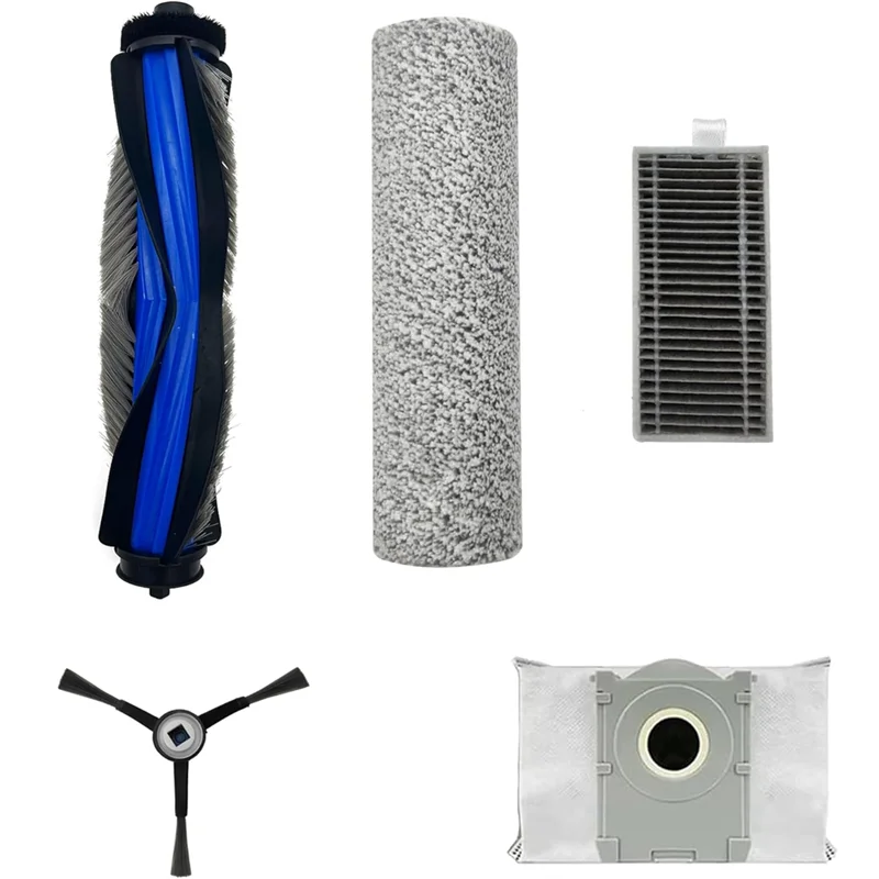 أجزاء ملحقات AC39 لـ Yeedi S14 Plus/Ecovacs X8 PRO OMNI/Ecovacs X8 PRO Plus أكياس ممسحة فلتر Hepa للفرشاة الجانبية الرئيسية