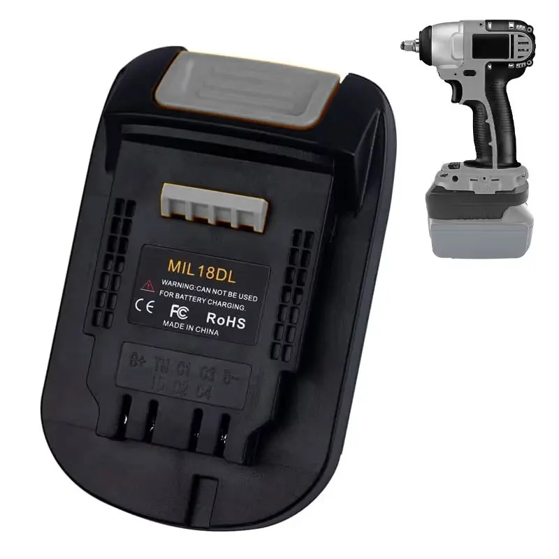 

MIL18DL Battery Adapter Converter for Milwaukee 18V Li-ion Battery Converted To for Dewalt 18V 20V Li-ion Battery Power Tool Use