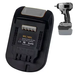 MIL18DL Battery Adapter Converter for Milwaukee 18V Li-ion Battery Converted To for Dewalt 18V 20V Li-ion Battery Power Tool Use