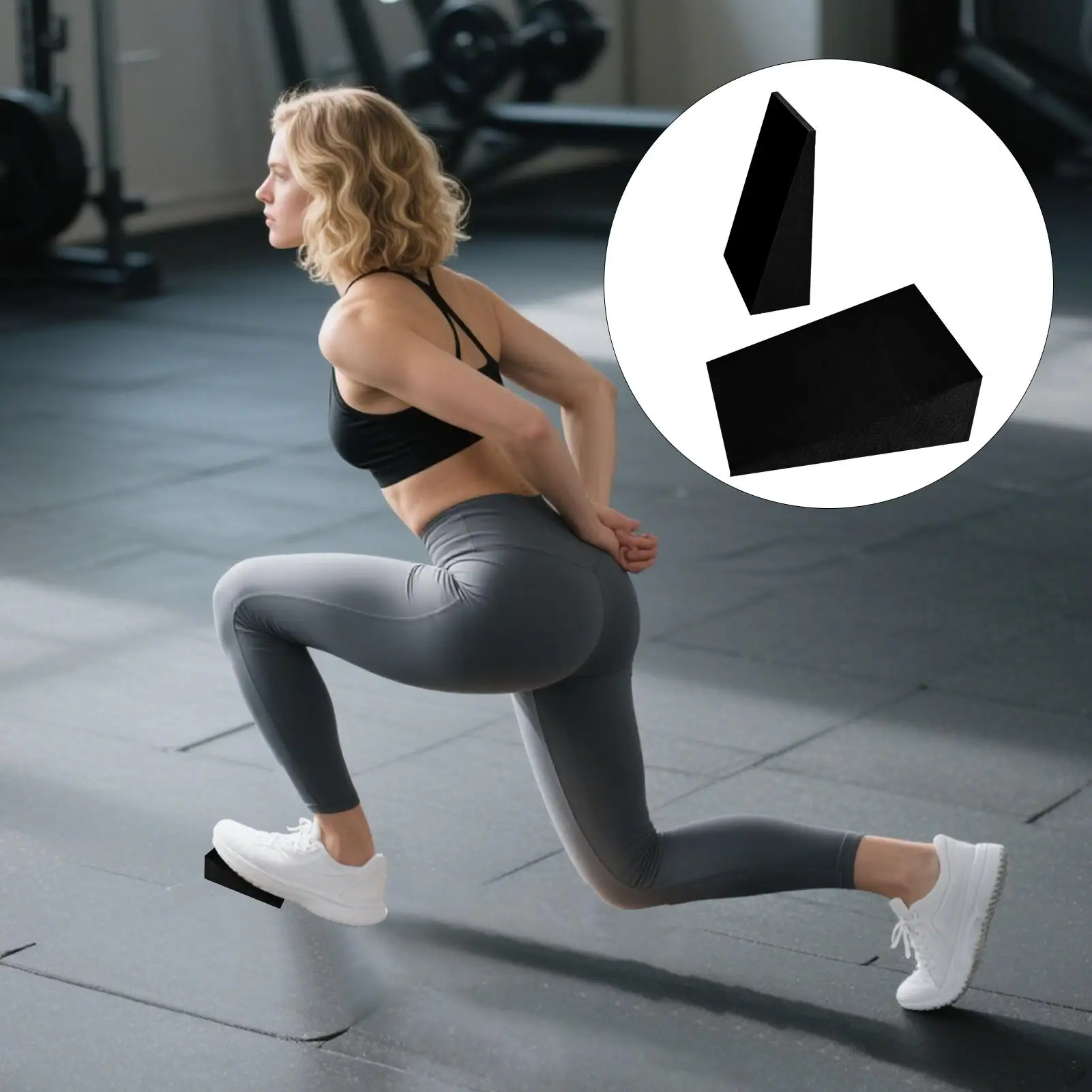 1 Pair Yoga Wedge Blocks EVA Foam Yoga Wedge Stretch Slant Boards Exercise Yoga Block Pilates Wedge Squats Fitness Accessories