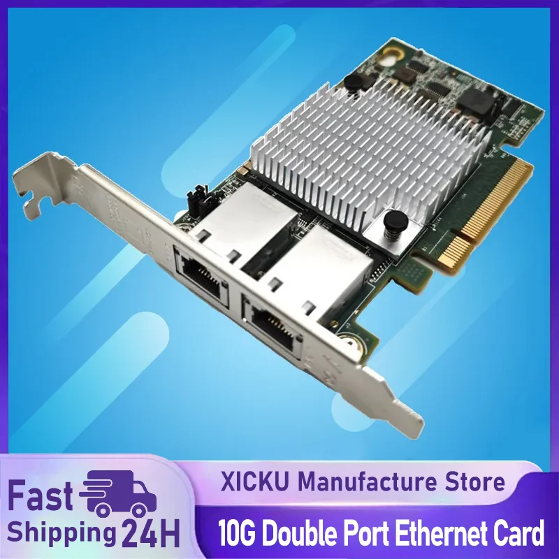 Upgrade Kartu Ethernet Port Ganda 10G X540-T2 PCIE-X8 X16 Adaptor Perluasan Jaringan Mendukung Synology NAS Dan Lainnya