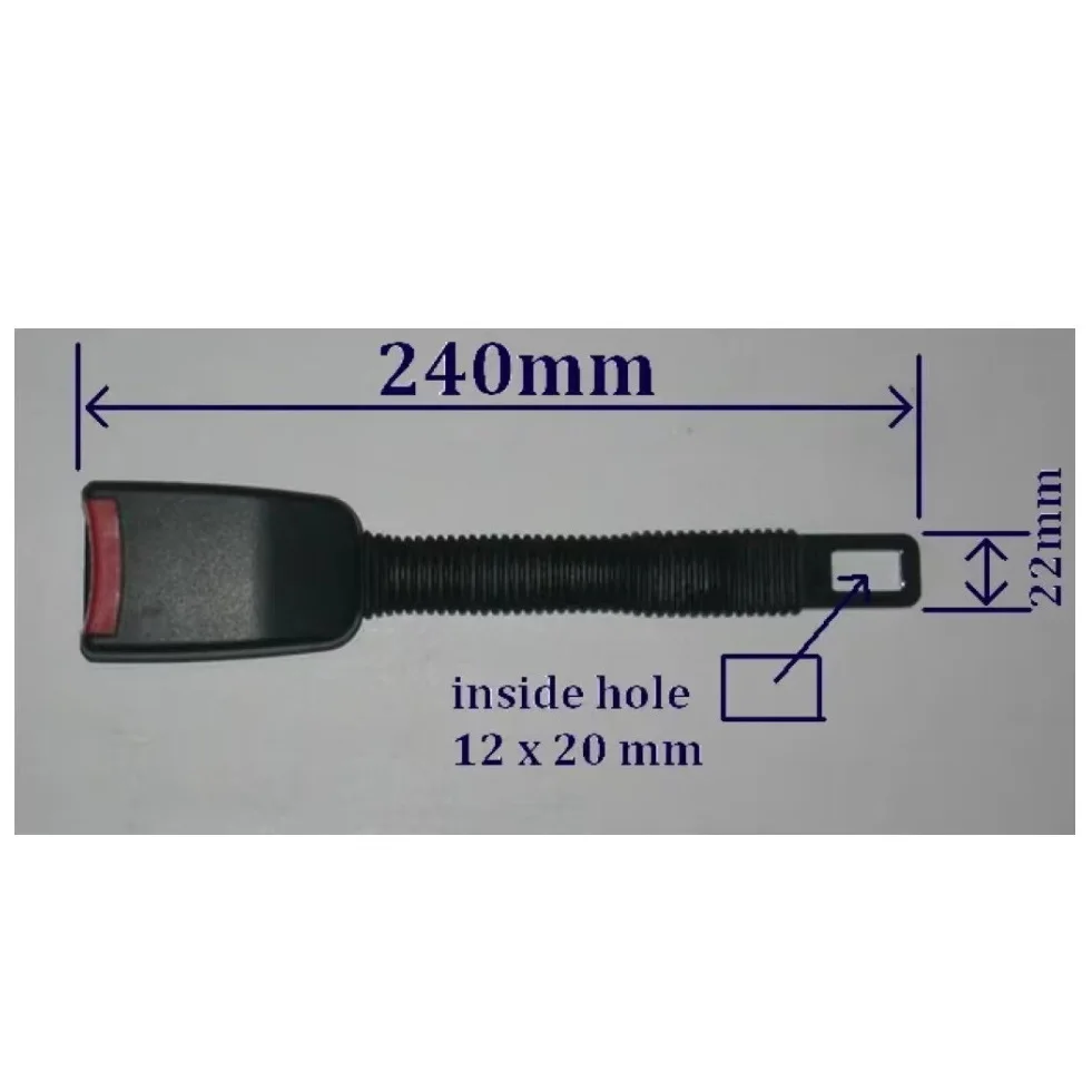 Rigid Stem Seat Belt Extender Extension Add 24cm  For 22mm (7/8 in) wide Buckle  fit All VW BMW VOLVO AUDI Citroen GREY  COLOR