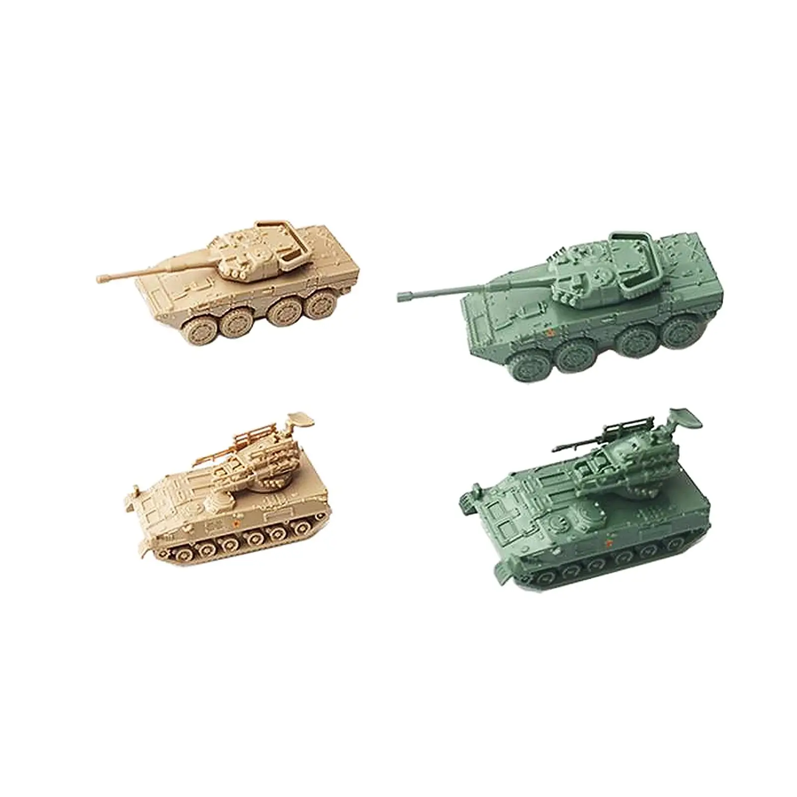 Simulação 1/144 Kits de modelo de tanque Brinquedos infantis colecionáveis