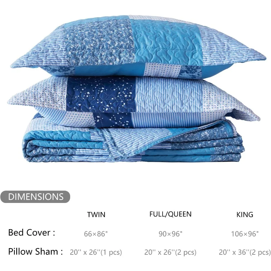 패치워크 퀼트 퀸 사이즈 부드럽고 튼튼한 누빔 침대보 가벼운 여름용 양면 레트로 침대 커버 담요 풀/퀸 사이즈