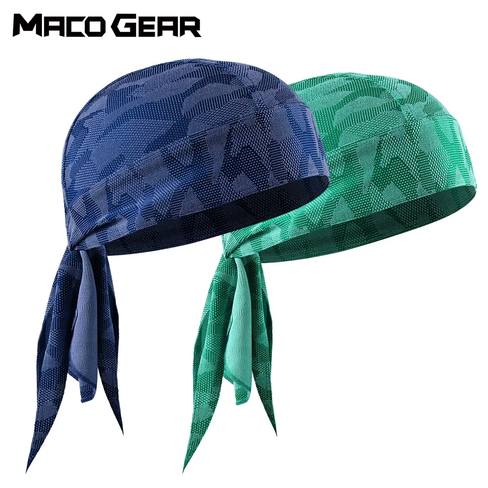 Summer Running Pirate Hat Elastic Knitted Camo Cap Cycling Headgear Fitness Head scarf Tennis Bicycle Beanie Sport Hat Men Women