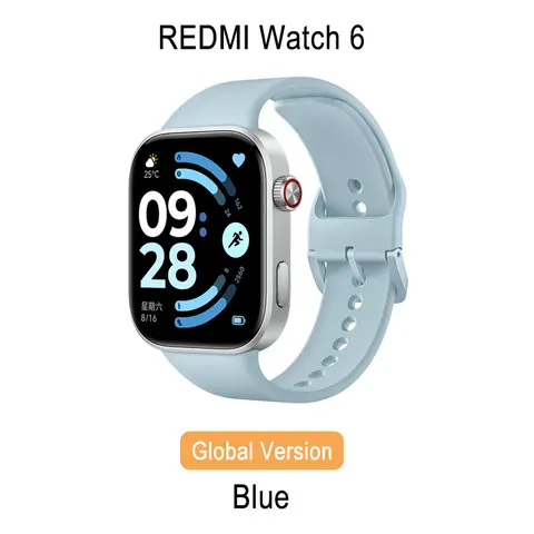 Global Version Redmi Watch 6 2.07" AMOLED Screen 550mAh Battery 150+ Sports Modes 5ATM Water Resistance Xiaomi HyperOS 3