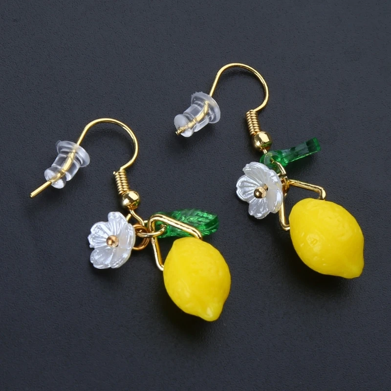 Stylish Citrus themed Earrings Stylish Ear Hooks for Fashion forward Individuals