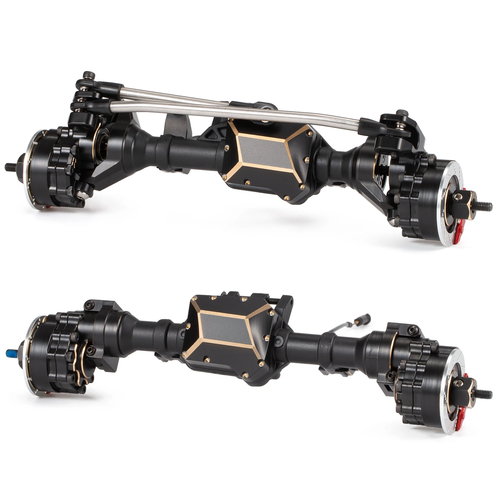 TRX4 ทองเหลืองน้ําหนักบล็อกล้อพวงมาลัย Knuckle Portal ไดรฟ์ Diff ฝาครอบ Link Mounts สําหรับ 1/10 TRX-4 TRX6 อะไหล่อัพเกรด