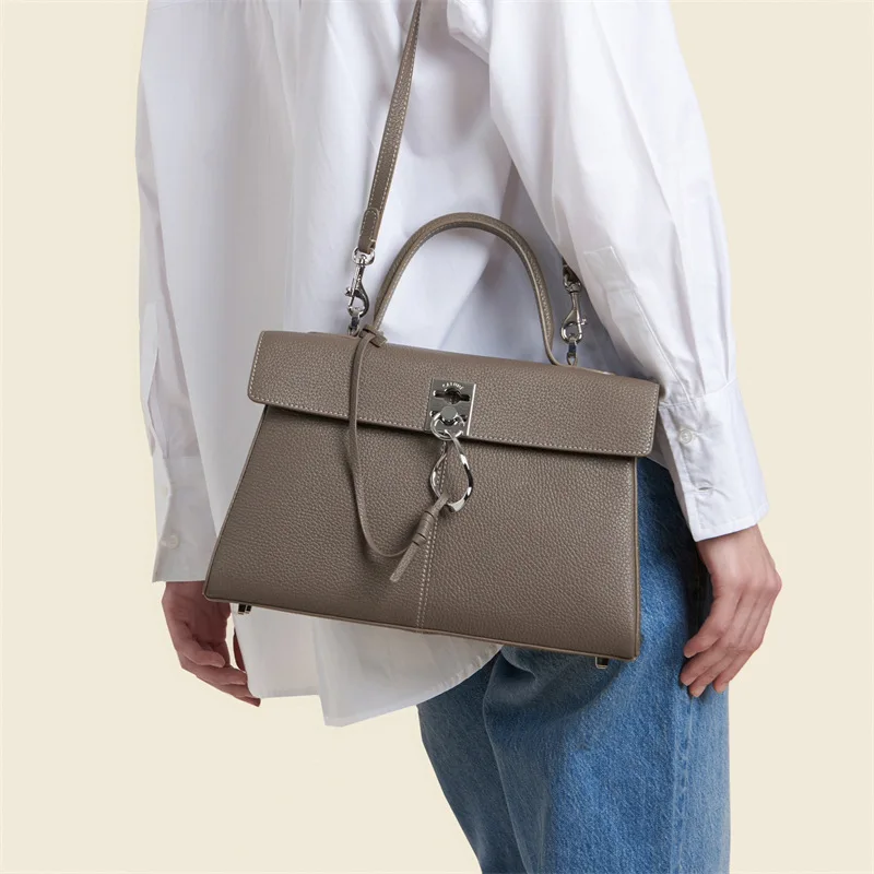 Top Quality Fashion Ladies Leather Designer Luxury Stance Wallet Shoulder Messenger Square Handbag Trapezoidal Crossbody