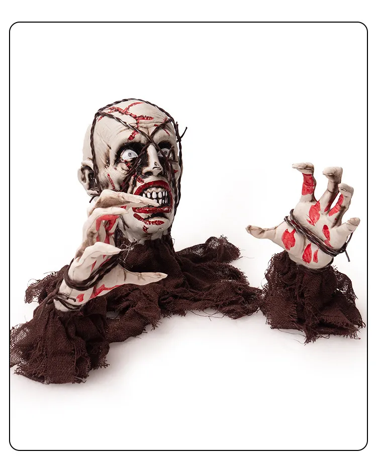 For Wire-tied zombie ground insert haunted house secret room courtyard outdoor luminous horror atmosphere ghost decoration