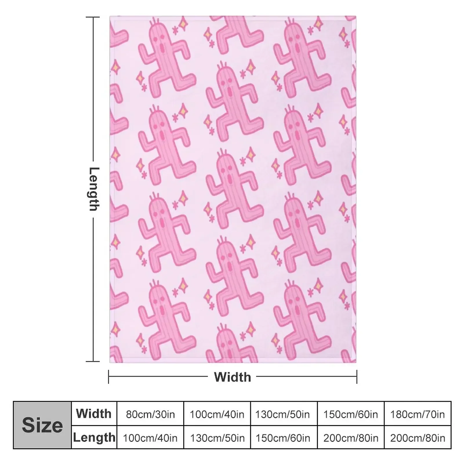 Kawaii Cactuar Throw Blanket couch cozy soft plush fuzzy picnic outdoor blanket