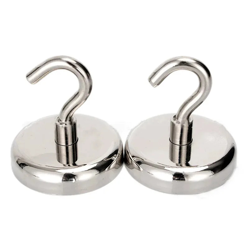 1/10/20PCS Metal Strong Magnetic Hooks Wall-Mounted Heavy Duty Magnet Hook Key Coat Hanging Hanger Home Kitchen Bathroom Storage
