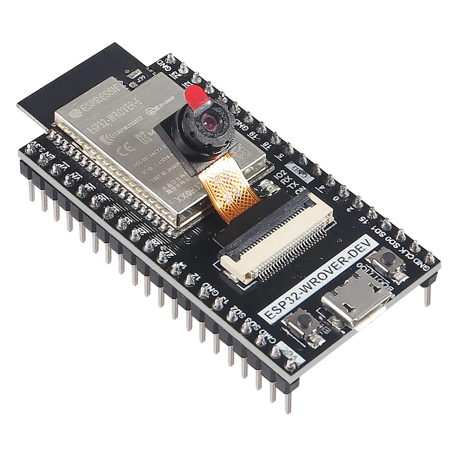 Carte ESP32-WROVER avec caméra sans fil, Compatible avec Arduino IDE C, Code Python, tutoriels détaillés, exemples de projets