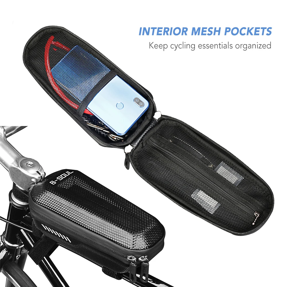 Bicycle Top Tube Bag MTB Road Mountain Bike Cycling Rainproof Bike Front Beam Bag Bicycle Frame Bag Pouch Bicycle Accessories