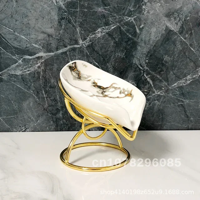 

Luxury Ceramic Leaf Shape Soap Box, Bathroom Rack, Soap Holder, Dish Storage Plate, Bathroom Shower Supplies