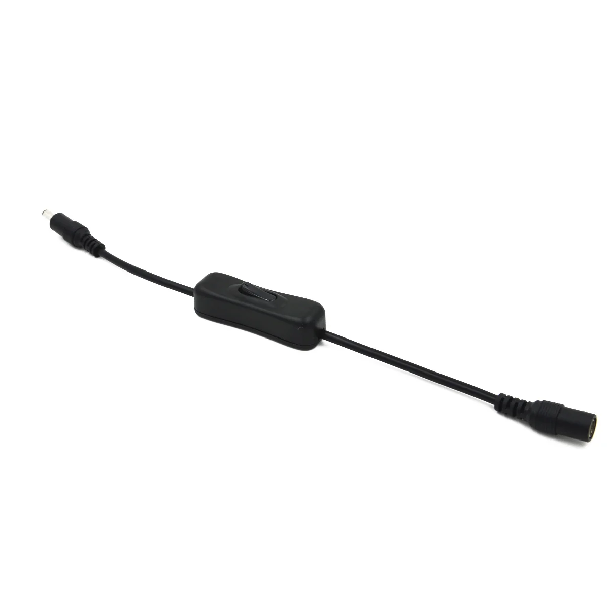 

5.5X2.1Mm Dc Power Extension Cable Black Plastic Metal Inline Switch For Device Project Control 5.5*2.1Mm Adapter Cord