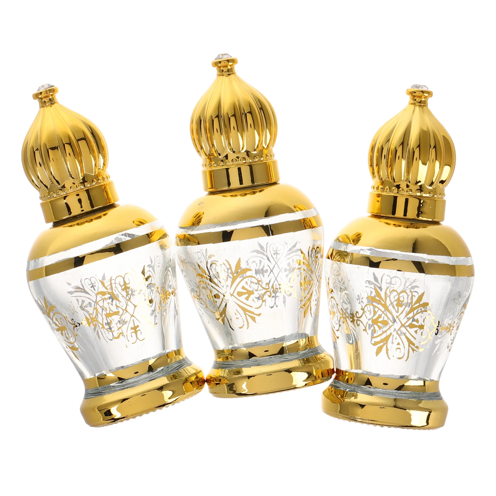 

3Pcs Essential Oil Roller Bottles 12ml Refillable Glass Portable Perfume Travel Toiletries Containers Reusable