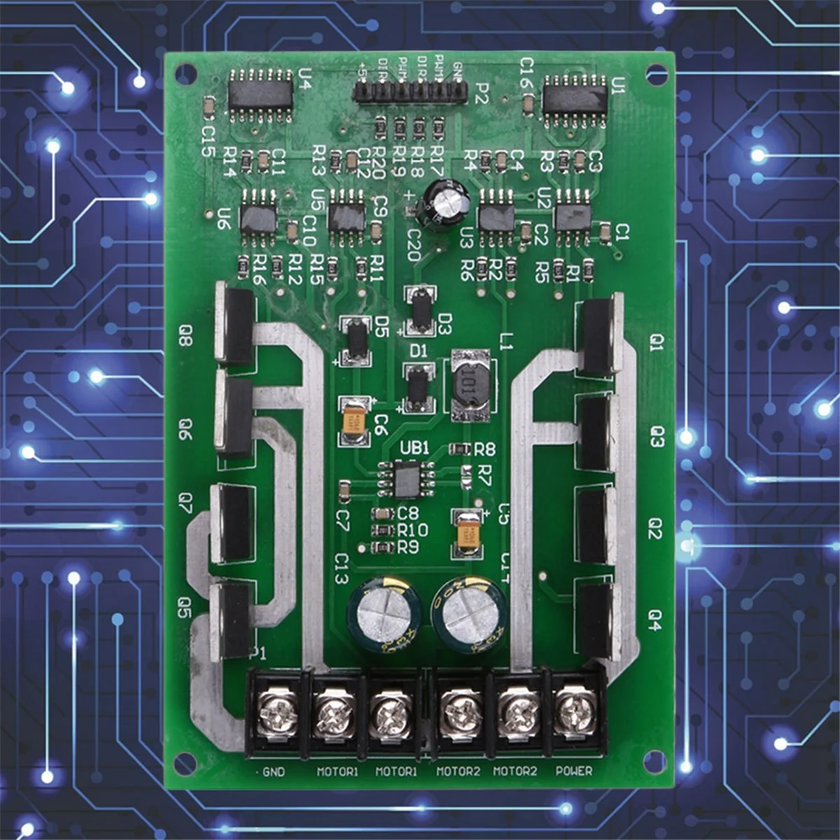 

Розничная торговля! Плата модуля драйвера двойного двигателя H-мост DC MOSFET IRF3205 3-36 В 10 А Peak30A