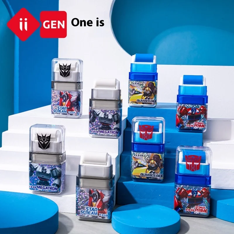 Iigen Stationery Transformers Style Roller Eraser Good-Looking Originality Pencil Alter Eraser Double Headed Design Compact