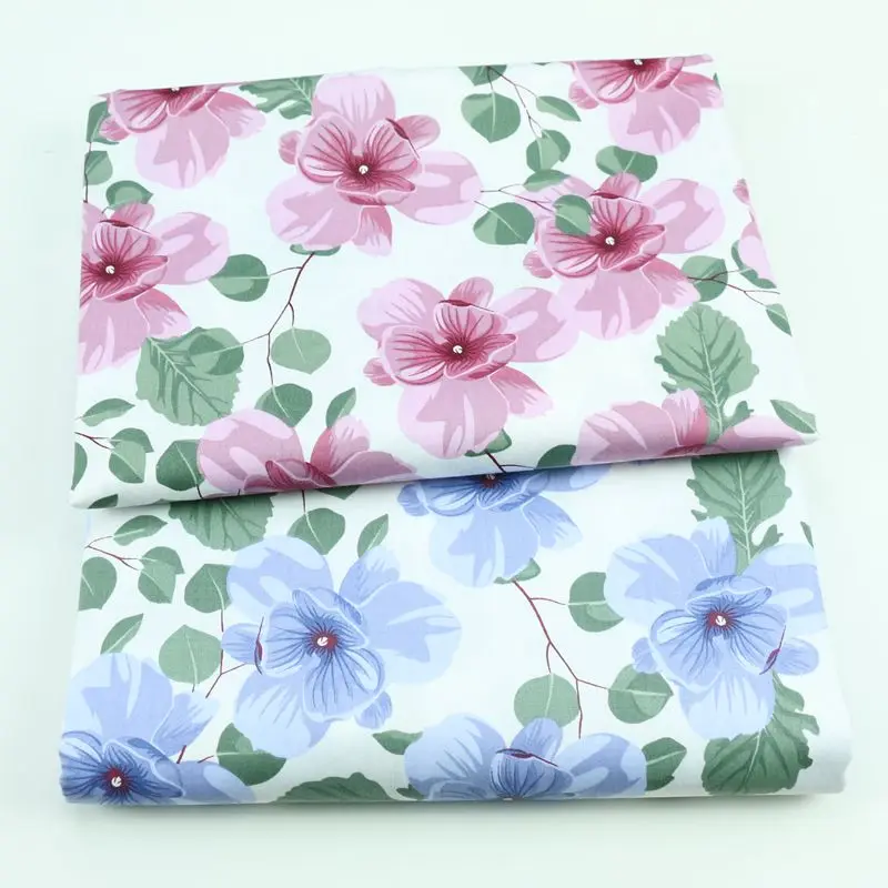 160x50cm Pastoral Flower Cotton Twill Printed Fabric Home Textile Bedding Cloth Home Four-Piece Bedding Woven Cloth