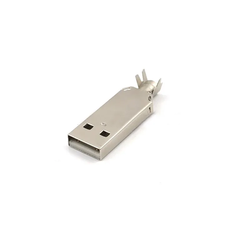 USB AM welding cable A male three-piece set 36mm USB2.0 interface male terminal data cable USB plug