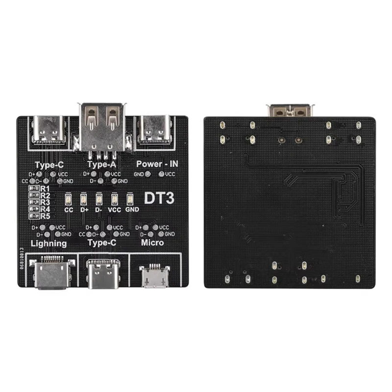 ABAE-DT3 Papan Deteksi Kabel Data Penguji Kabel USB untuk IOS Android Tipe-c Papan Uji Sakelar Sirkuit Pendek Tipe Mikro