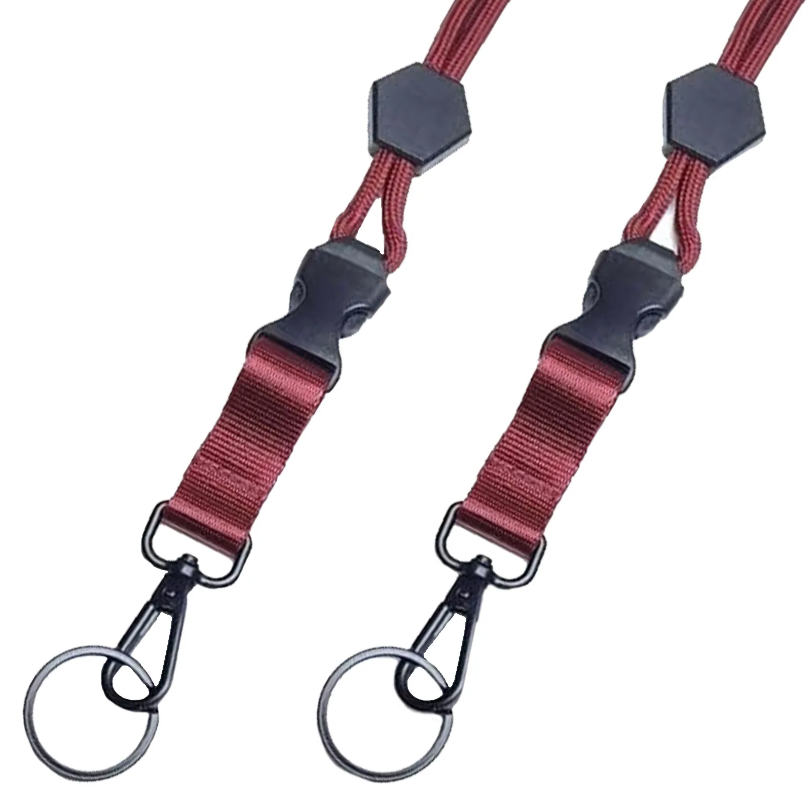 Adjustable Feminine Neck Hanging Strap Woman Separable Long Lanyard Safety Rope for ID Name Card Badge Holder Purple Key Chain